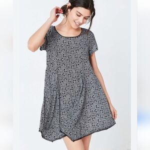 SILENCE+NOISE Urban Outfitters Mini Dress Small Black Asymmetrical Raw Hem S
